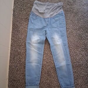 Stylish Blue Maternity Jeans